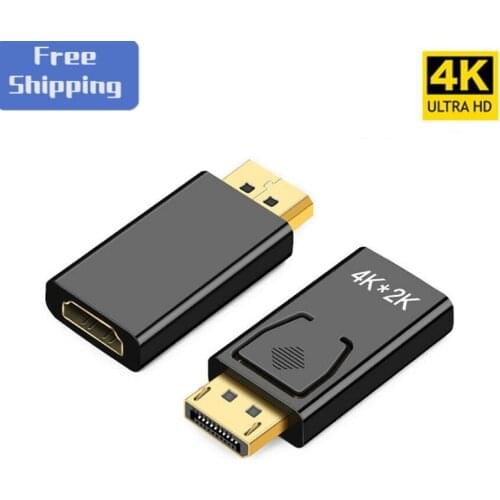 4K DP To HDMI-Compatible Audio Converter Projector Display Female Monitor PC Displayport Male to Video Audio Adapters