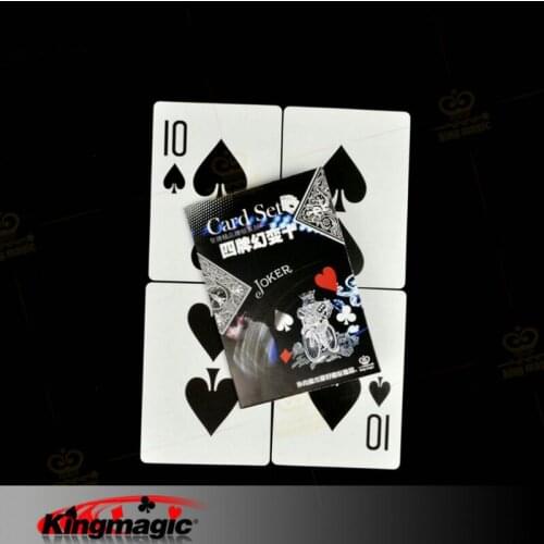 5sets Four Cards For Big Magic Tricks Comedy Close Up Magic Prediction Magie Illusions Gimmick Props Easy to do for Magicians
