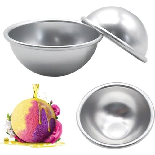 6pcs/pack Bath Bombs Metal Aluminum Alloy Bath Bomb Mold 3D Ball Sphere Shape DIY Bathing Tool Accessories Creative Mold
