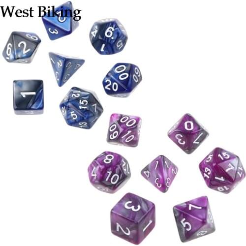 7pcs/Set Acrylic Polyhedral Dice For TRPG Board Game D4-D20