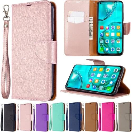 Litchi Leather Wallet Case For Huawei P50 P40 P30 P20 Mate 20 30 Pro Lite P Smart Z Plus Y5P Y6P Y7P 2020 Flip Phone Cases Cover