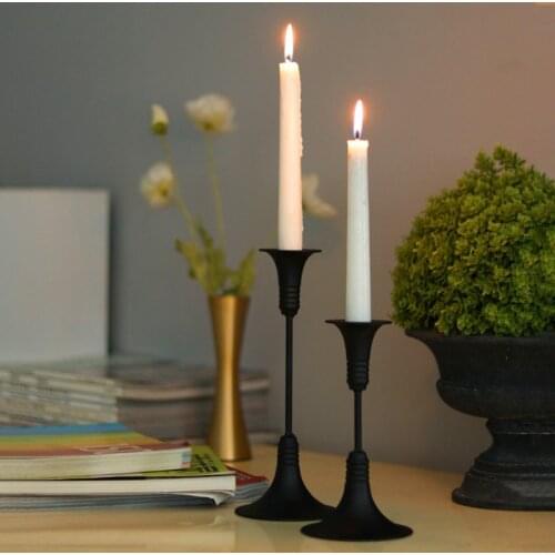 Black European Metal Candle Holder Simple Golden Wedding Decoration Bar Party Living Room Decoration Home Decoration