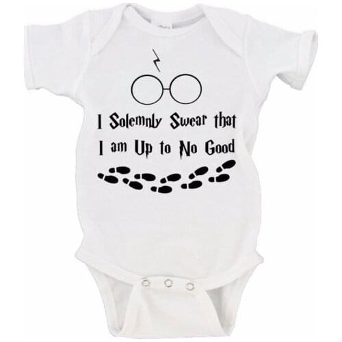 DERMSPE New Casual Newborn Baby Boys Girls Short Sleeve Letter Print The Footprints Cotton Romper Comfortable Baby Clothes White