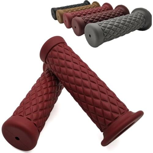 For Kawasaki KDX250 klx 250 kdx 125 KX65 Suitable 7/8'' vintage rubber motorcycle grip parts for cafe racer moto handlebar