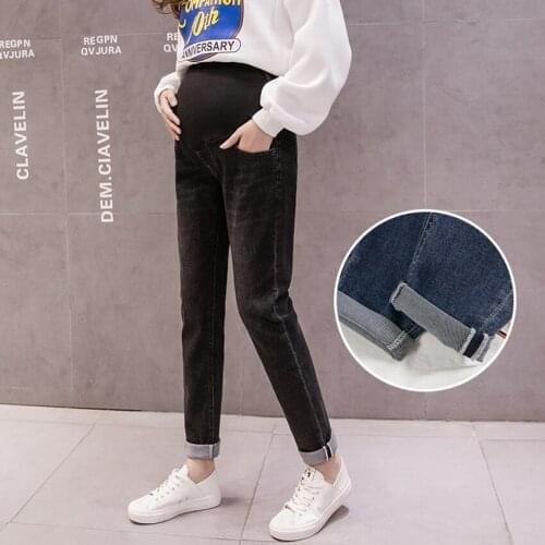 Autumn and winter new pregnant women old pants jeans wild fashion tide mother pregnant women pants
