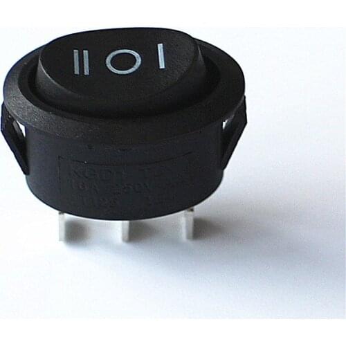 JOYING LIANG Oval Electric Kettle Power Switch 16A 250V ON-OFF-ON Black Rocker Switch 3pcs/lot