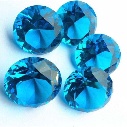 K9 Crystal Aqua Diamonds Cut Glass Jewelry Paperweight Crafts Collection Souvenir Birthday Christmas Wedding Gifts Decoration