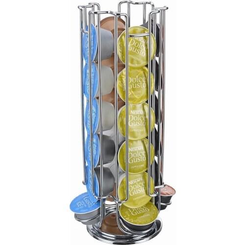 Dolce Gusto nestle capsules coffee 24 shelf grain rotate 360 degrees stainless steel spot color mail