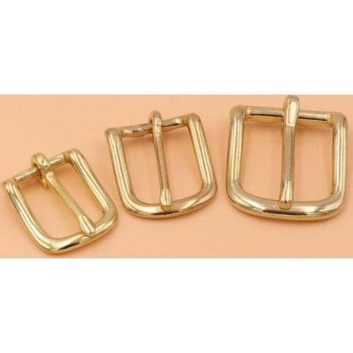 Brass-leather buckle brass belt buckle belt men women lady bag hardware accessories