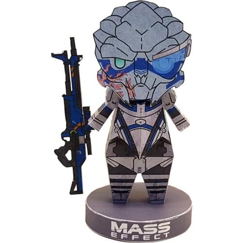 Mass Effect Garrus Vakarian Folding Cutting Mini 3D Paper Model Papercraft Game Figure DIY Cubee Kids Adult Craft Toys PZ-116