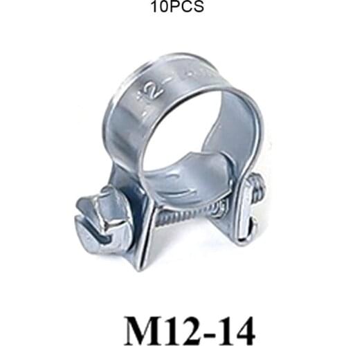 10Pcs Mini Clamp 7-18Mm / Fuel Pipe Hose Clamp / Air Hose Clamp Auto Parts