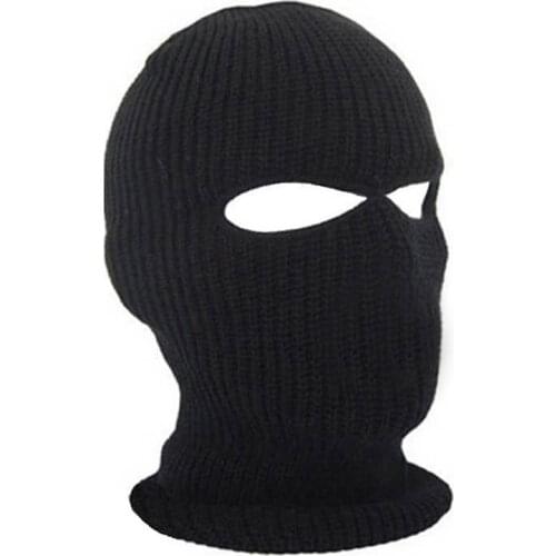 NEW Full Face Mask Knit Cap 2 Holes Ski Mask Hat Shield Bean Hat Winter Warm Hat Skiing Bibs