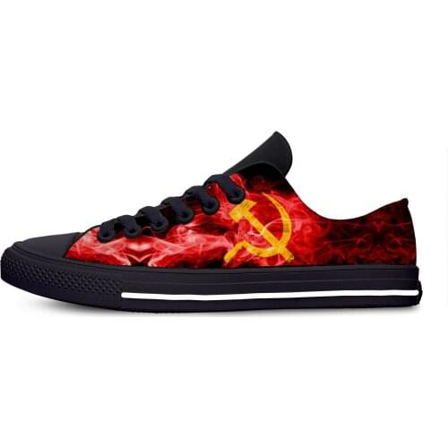 USSR CCCP Novelty Design 3D Print New Arrive Fashion Lightweight Classic Canvas Shoes Men Women Casual Breathable Sneakers
