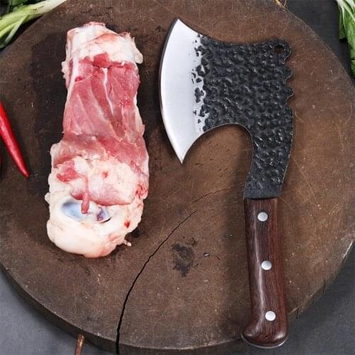Hand-forged steel outdoor camping knife Butcher knife Butcher knife Butcher knife Axe knife Chopping knife Outdoor cooking knife