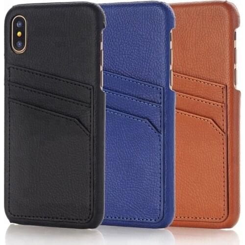 Wholesale Customized Slim PU Leather Card Slot Wallet Phone case For iPhone Xs Max