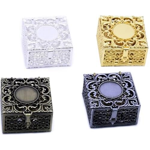 Rosary Beads Box Necklace Metal Christian Catholic Religious Jewelry Case Storage Organizer