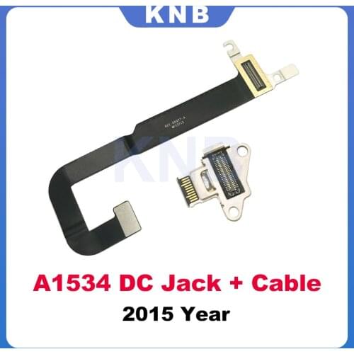 Original For MacBook Retina 12" A1534 DC Jack I/O USB C Charging Power Board Connector with Cable 821-00077-A 2015 year