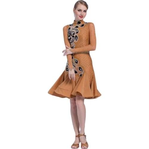 L-1785 Classic adult latin dance dress, High quality salsa dresses latin dance dress for competition