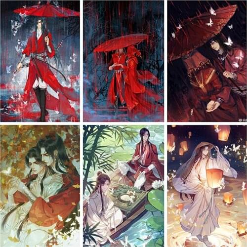 Tian Guan Ci Fu Full Square Diamond Painting Cross Stitch Kits The Official Blessing of Heaven Diamond Embroidery Home Decor