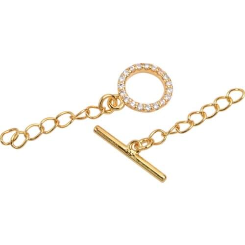 Jewelry Making Supplies High Quality Copper Zirconia Rhinestone Findings DIY Long Pearls Necklace Pendant Accessories Spacers