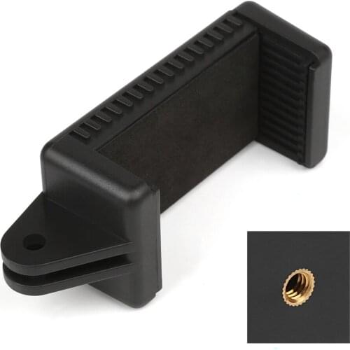 Mobile Phone Clip with 1/4 Screw Hole and Adapter Tripod Holder Mount for iPhone X 8 7 plus for Xiaomi Samsung