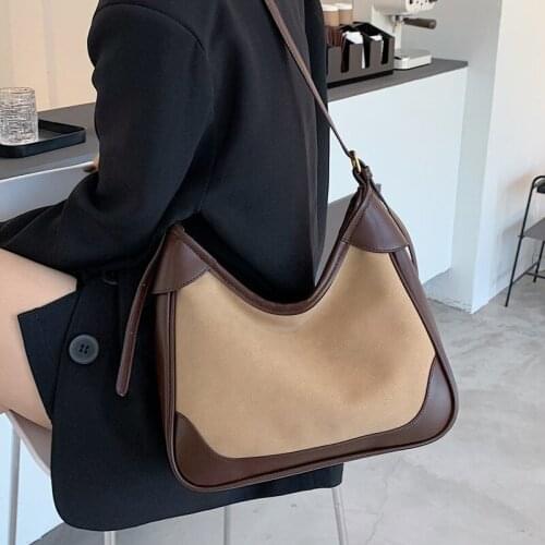 Women Shoulder bags Luxury Hand Bag patchwork Scrub PU Leather Crossbody Bags for female 2021 new Trending Brand ladies Handbags