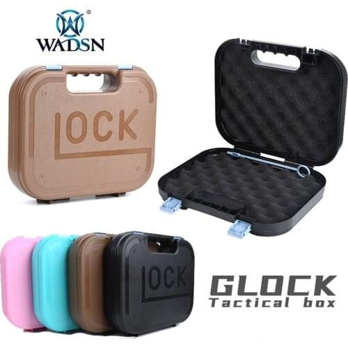 WADSN Tactical GLOCK ABS Pistol Case Tactical Gun Hard Case Storage Case Carry Box for Glock P1 P4 Suitcase Airsoft Hunting Acce