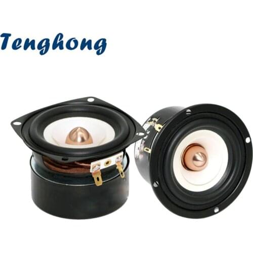 Tenghong 2PCS 3Inch Full Range Frequency Speaker 4Ohm 8Ohm 15W Hifi Mediant Bass Loudspeaker For Home Theater DIY