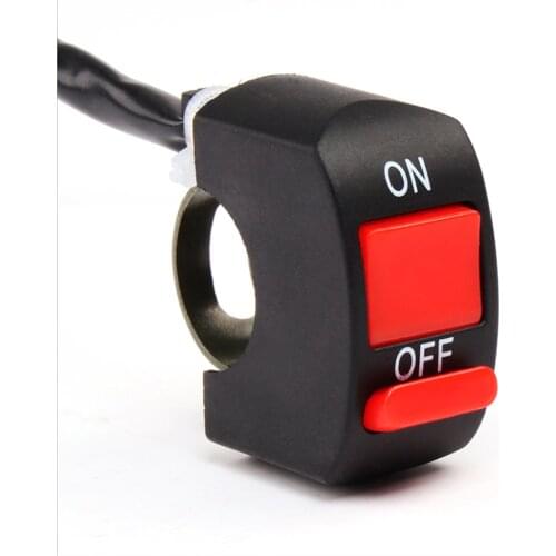 Universal Motorcycle Handlebar Flameout Switch ON OFF Button for Moto Motor ATV Bike DC12V/10A Black