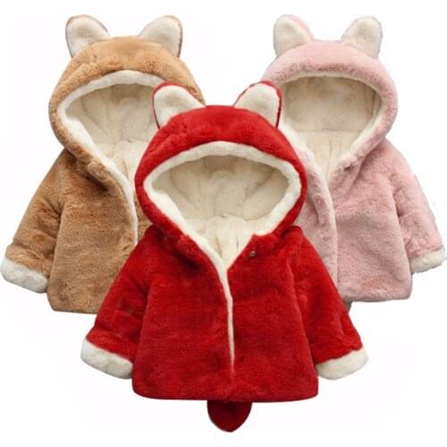 Winter Baby Coat Clothing Baby Girl Clothing Soft Wool Coat Boy Girl Newborn Wool Hooded Coat Female Baby Coat Boy Baby Plush
