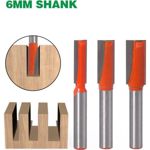 1PC 6MM Shank Milling Cutter Wood for Wood Tungsten Carbide Milling Cutter Clearing Edge Trimming Knife Woodworking knife
