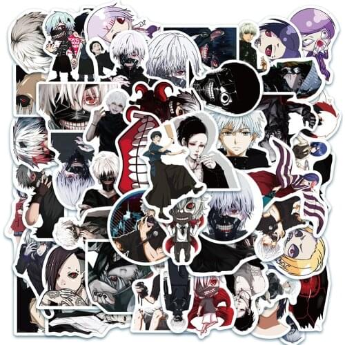 10/50pcs Japan Anime Tokyo Ghoul Sticker Graffiti For Luggage Laptop Skateboard Bicycle Decal Pegatinas Stickers Children Gift