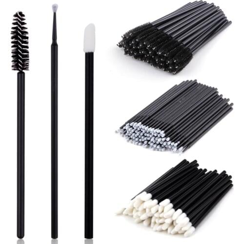 200Pcs Eyelash Brush Spoolie Disposable Micro Brushes Lip Eyebrow Makeup Applicator Mascara Wand Lash Extension Cosmetic Tools