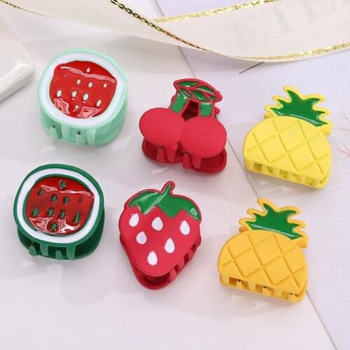 2021 New Cute Small Clip Alloy Cartoon Animal Flower Fruit Wild Side Clip Hairpin Barrette for Child Girl Accessories Headwear