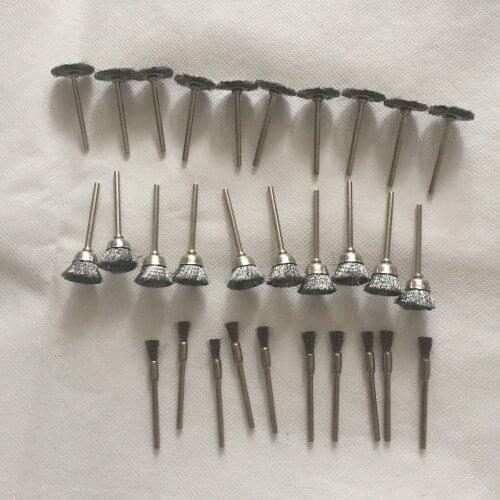 30pcs rotary tool Wire Wheel Brush stainless steel wire brush dremel wire wheel dremel accessories rotary tool mini wire brush