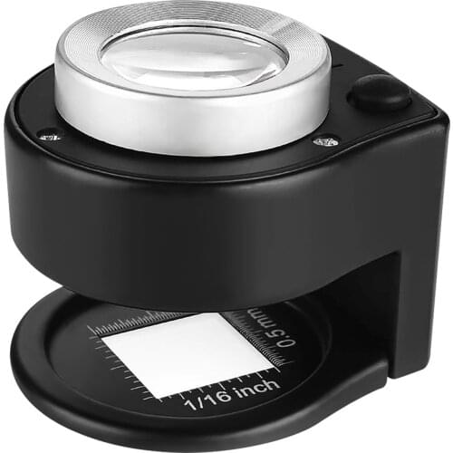 30x Magnification Magnifying Glass Jewelers Loupe, 6 Lights Optical Jewelry Coins Currency (Rechargeable/Replaceable Battery)