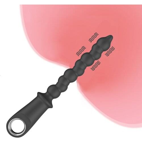 Anal Vibrator Anus Massage Silicone Long Anal Beads Flexible Gay Butt Plug Male Masturbator Intimate Goods Anal Sex Toys for Men