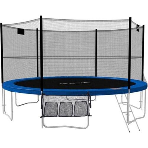 Trampoline Storage Mesh Bag With 4 Straps Toys Shoes Organizer Black Heavy Duty Mesh Multifunctional Storage Bag