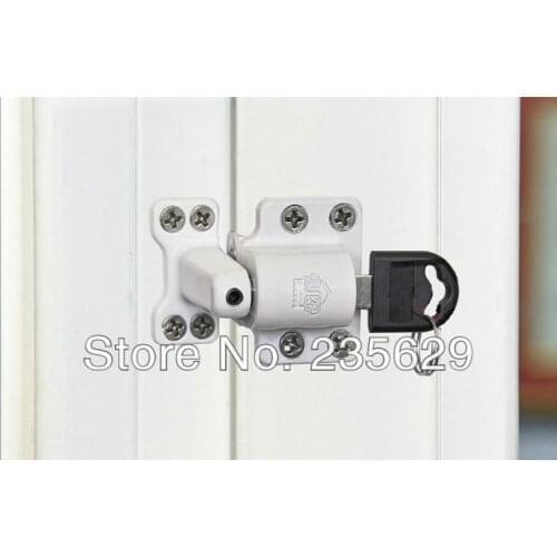 Free Shipping, Safe lock For Aluminum casement Window, Zinc alloy Material, Child Safety Lock for the Aluminum hinged window