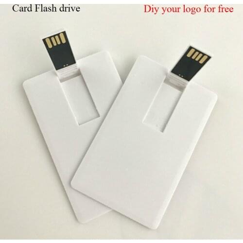 Over 10 pcs Free Logo)Hot sale! Business Credit Card Usb flash drive Pen drive usb memory stick disk Custom logo USB2.0 1GB 2GB