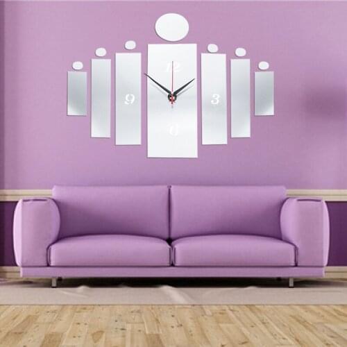 3D Number Mirror Clock DIY Large Number Mirror Art Clock Wall Sticker Big Watch Home Room Decor Resilient Can Be Slightly Bent