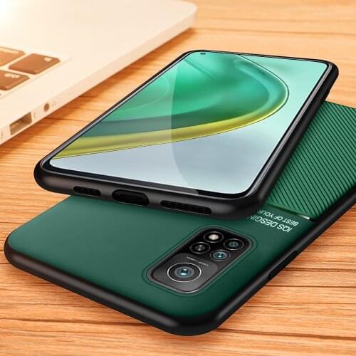 For Xiaomi Mi 10 T Pro Case Car Magnetic Holder Silicone Case Xiomi mi 10T 10TPro MI10T 5G Leather Bumper Phone Back Cover Coque