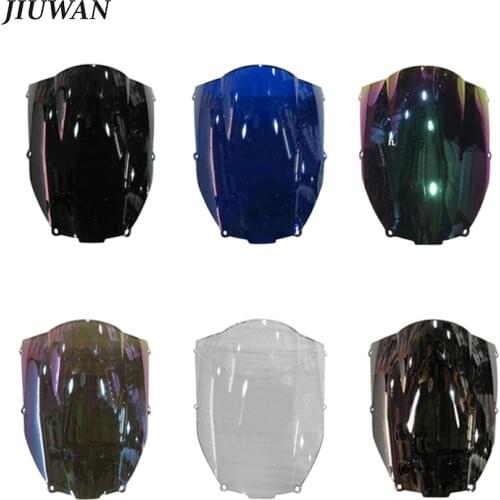 1 Pc Motorcycle Double Bubble Windshield Fairing Windscreen Screen For Kawasaki ZX6R 636 00-01-02 Motorcycle Windshield Spoiler