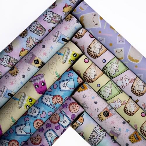 Feather Leather Sheets Synthetic Leather Printed Vinyl DIY Handbags Supplies Bows Making Material 22*30cm/A4 1mm L22458