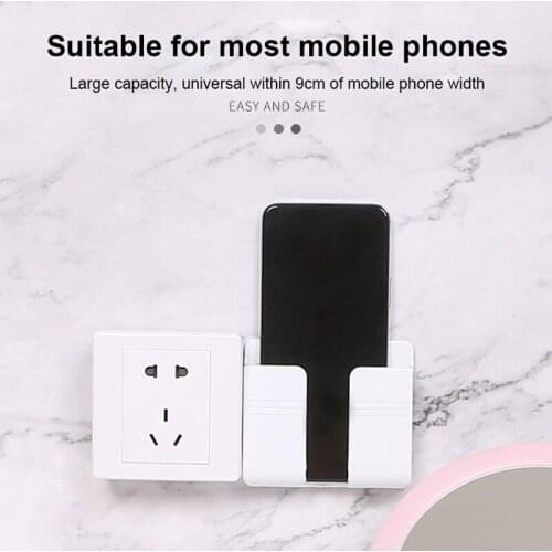 Wall Mounted Organizer Air Conditioner TV Remote Control Storage Box Mobile Phone Plug Holder Multifunction USB Charging Stand