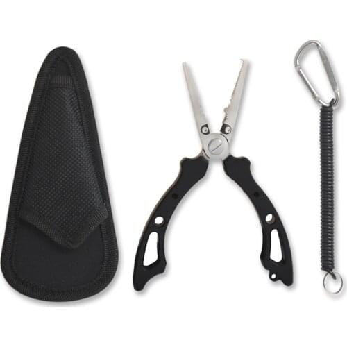 New Aluminium pliers fishing pliers 15.5cm 112g Fishing Hooks Remover Pliers Fishing Clamp Tackle with Oxford Sheath