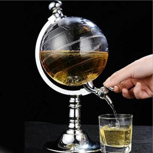 New Special Unique Design Globe Shaped Beverage Liquor Dispenser Drink Wine Beer Pump Decanter Tap Home Night Club Beer Tool