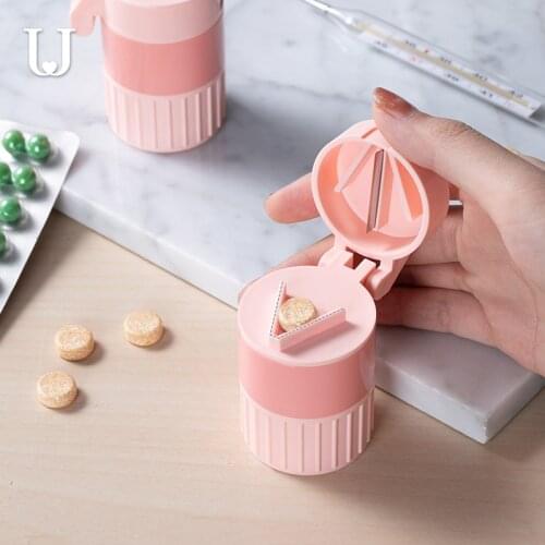 Medicine cutter 4 in 1 medicine divider grinder milling powder chopped pill tablet grinding artifact household pill box