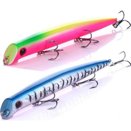 1PCs Floating Popper Fishing Lure Hard Bait 3D Fish Eyes Isca Artificial Poper Lure Fishing Tackle With 3 6# Hooks 12.6cm 16.3g