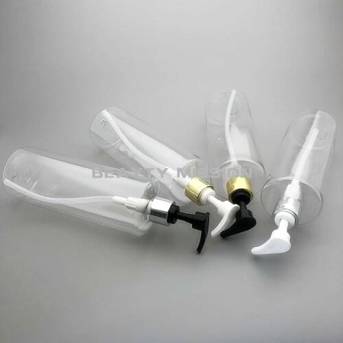 500ml 12Pcs clear Cosmetic Lotion/Emulsion Packing Bottle DIY 500cc Plastic Shampoo Dispenser Press Pump Refillable Container